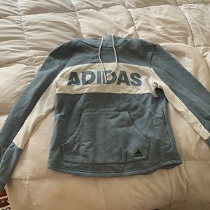 Adidas blue hoodie/sweater